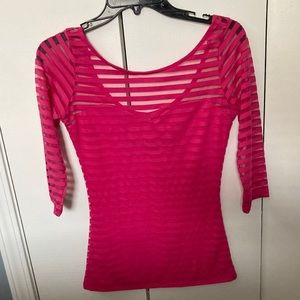 Pink Guess 3/4 Length Top